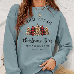 European And American Women's Clothing Pullover Christmas Sweater Women's Autumn And Winter Fleece Printed Women's Top