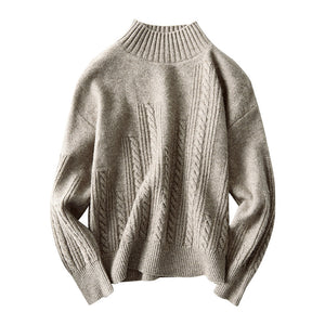 Turtleneck wool sweater women